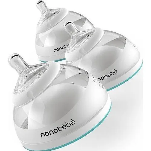 nanobebe Muttermilch-Babyflaschen – 3 Stück, Anti-Koliken & Nährstoffschutz