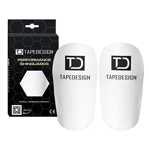 Tapedesign Fußball Schienbeinschoner Tapedesign in weiß von Tapedesign