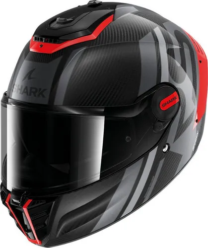 Shark Spartan RS Carbon Shawn - Integralhelm in Schwarz/Silber/Orange - M - Motorradhelm mit multiaxialer Carbon-Schale, hervorragender Aerodynamik und integriertem Sonnenvisier für optimalen Komfort und Sicherheit bei jeder Fahrt.