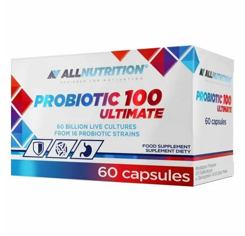 ALL NUTRITION Probiotika Ultimate 60 Kapseln - Hochwertiges Nahrungsergänzungsmittel mit natürlichen Quellen für Probiotika, ideal zur Unterstützung des Wohlbefindens. Enthält 60 Kapseln für eine einfache tägliche Einnahme.