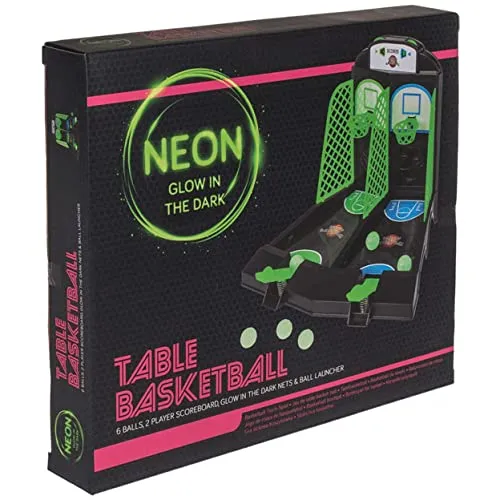 outoftheblue Mini Basketball Tischspiel mit Glow in The Dark Effekt -