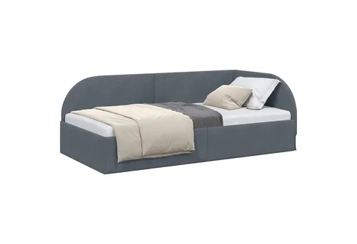 vidaXL Eckbettgestell Dunkelgrau 80 x 200 cm aus Samt von vidaXL