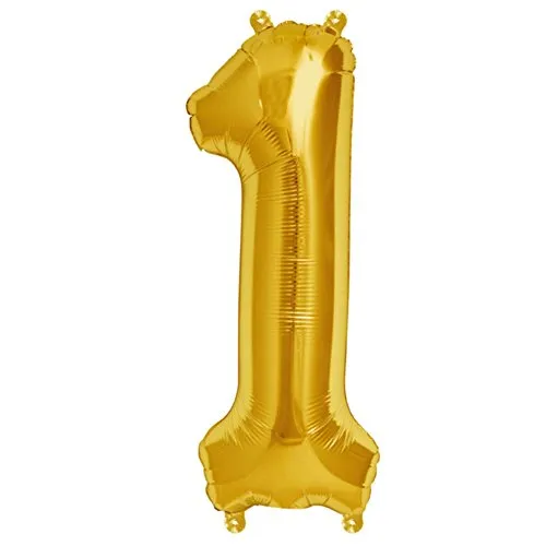 ballonfritz® Ballon Zahl 1 in Gold
