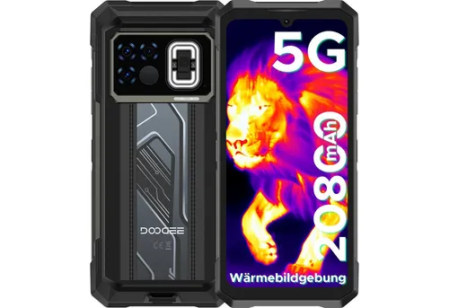 DOOGEE FIRE 6 MAX 5G - Robustes Smartphone mit Wärmebildkamera - Robustes 5G-Smartphone mit 20800 mAh Akku, 50 MP Kamera und 120 Hz Display. Ideal für Outdoor-Aktivitäten, bietet Wärmebildfunktion und schnelle Ladeoptionen.