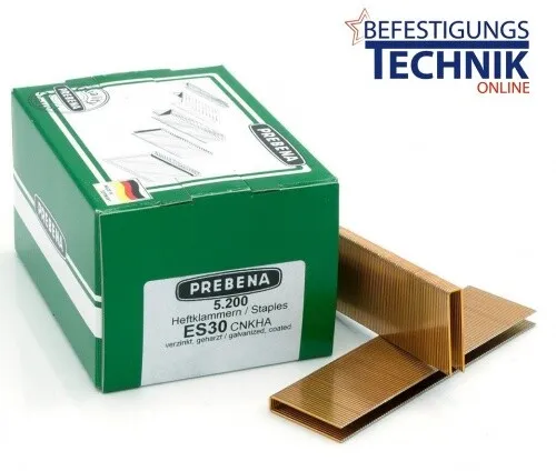 PREBENA HEFTKLAMMERN VERZINKT GEHARZT ES30CNKHA von Prebena