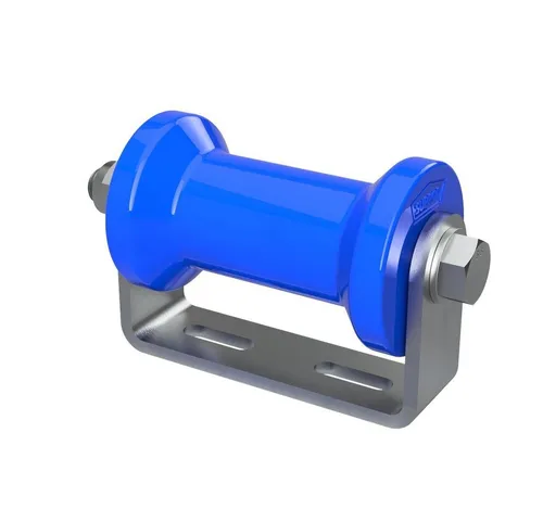 SUPROD Auffahrrampe Polyurethan Kielrolle mit Halter Sliprolle verzinkt 125 mm