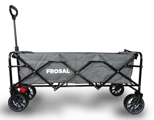 FROSAL Bollerwagen Oskar XXL faltbar grau in grau von Frosal