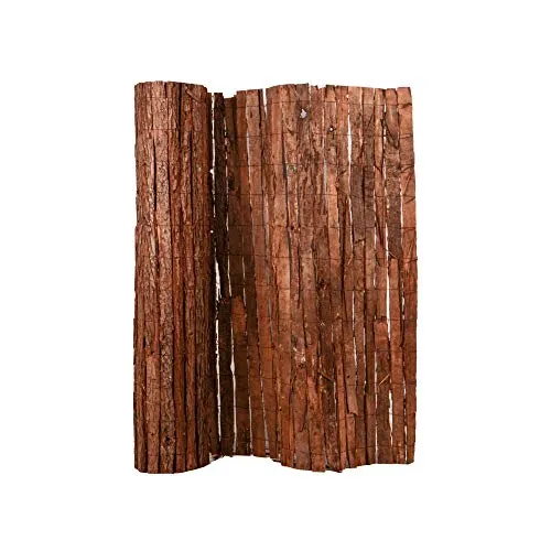 UNUS Sichtschutz aus Baumrinde 80x300cm, Rindenmatte Sichtschutzmatte Rinde Windschutz Zaun für Garten Balkon Terrasse