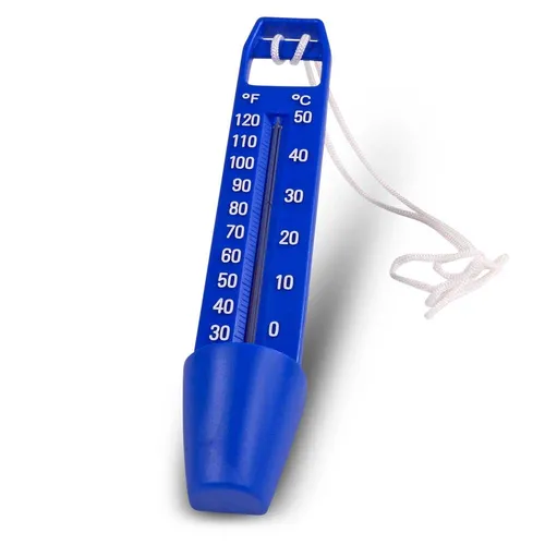 Pool + Spa Thermometer 25 cm lang mit Schöpfbecher + weißer Befestigungskordel