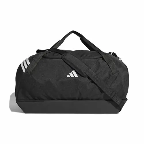 Adidas Tiro BC Dufflebag L – Geräumige Sporttasche - Die Adidas Tiro BC Dufflebag L bietet 75 Liter Stauraum und ein belüftetes Schuhfach. Ideal für Sport und Freizeit, mit verstellbarem Schultergurt und robustem Material.