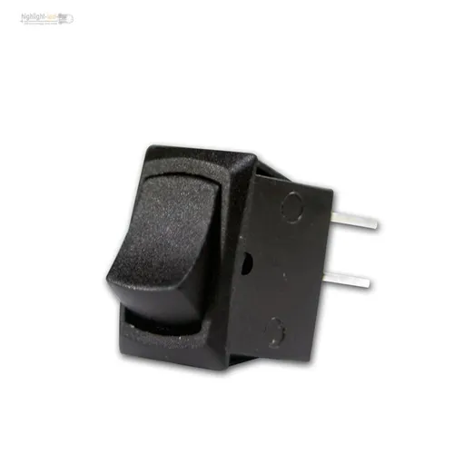 Wippschalter schwarz 2-polig max. 250V/3A Wippenschalter Schalter schaltend 10 x