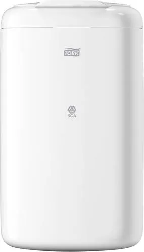 TORK B3 Kosmetikeimer Wandmontage 5,0 l - platzsparend, hygienisch mit selbstschließender Klappe und modernem Design für Bad und WC