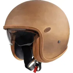 Premier Offener Helm Vintage, Platinum ED. BOS BM, M - Motorradhelm mit herausnehmbarer, waschbarer Innenausstattung und atmungsaktiver Nackenrolle für höchsten Komfort und Sicherheit auf der Straße.