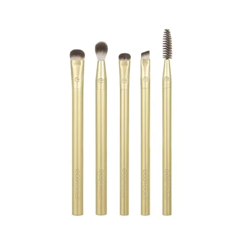 EcoTools Precious Metals Brightening Eye Set - Pinselset für Augen-Make-up, enthält 5 präzise Pinsel aus 60% recyceltem Aluminium, ideal für umweltbewusste Beauty-Liebhaber.