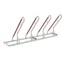 Fahrradständer 0504 XBF für 4 Fahrräder |sicherer Anlehnbügel auch für Mountainbikes und E-Bikes | einseitig zum Aufdübeln | Stahl verzinkt