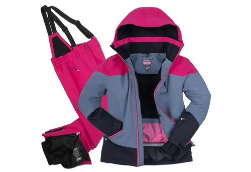 KILLTEC Kinder Anzug KSW 145 GRLS JCKT AND PNTS - Schneehosen und -anzüge für Kids, 100% wasser- und winddicht, atmungsaktiv mit rutschfesten Schneefängen und nachhaltiger Herstellung.