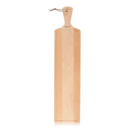 Boska Servierbrett Amigo L holz, Schneidebrett Holz, Holzbrett Küche Groß, Frühstücksbrettchen Holz, Holzbrett rund, für das präsentieren von Käse und Snacks