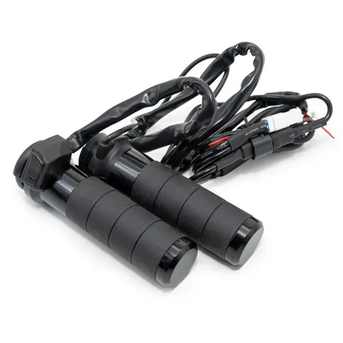 Heizgriffe Titan-X Koso für Harley-Davidson, schwarz - Hochwertige Heizgriffe von Koso mit integriertem Schalter, ideal für kalte Fahrten, Kategorie: Griffe, Abdeckungen & Pads