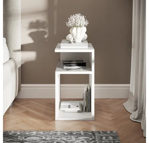 Vicco Nachtschrank Elios in Weiß, 25 x 65,3 cm