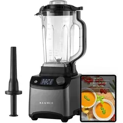 KLAMER Hochleistungsmixer 1800W - Standmixer mit 1,75L Tritan-Mixbehälter, 6 Automatikprogrammen und Überhitzungsschutz – perfekt für Smoothies und Pürees!