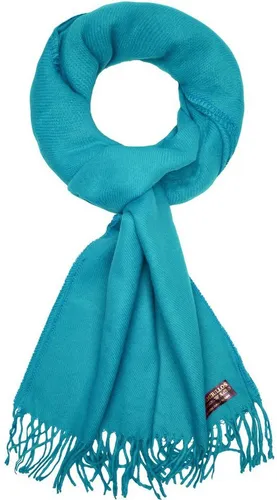 BRUBAKER Schal Cashmirillo Kuschelschal 30/40 x 180 cm Lang Leicht Warm Kuschelig, (Uni-Farben, 1-St. Herbst und Winterschal), Stola Tuch Schal mit Fransen für Damen und Herren