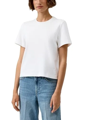 s.Oliver Verkürztes T-Shirt aus Interlockjersey