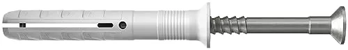 Fischer Nageldübel N 8 x 60/20 S A2 - 50374 - Anker für einfache Montage: Integrierte Einschlagsperre und rostfreier Edelstahl A2 für den Außenbereich, ideal für schnelle Serienmontage.