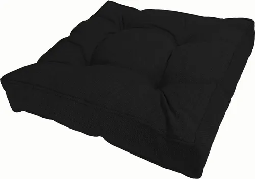 POKAR Loungekissen Sitzkissen Sitzauflagen Stuhl Stuhlkissen für Stuhl, Farbe:Schwarz, Size:Sitzkissen 40x40