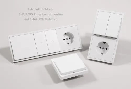 MC POWER Jalousie-Taster SHALLOW 250V 10A - UP, Klemmanschluss, elegantes Design für dezenten Einbau in jedem Raum