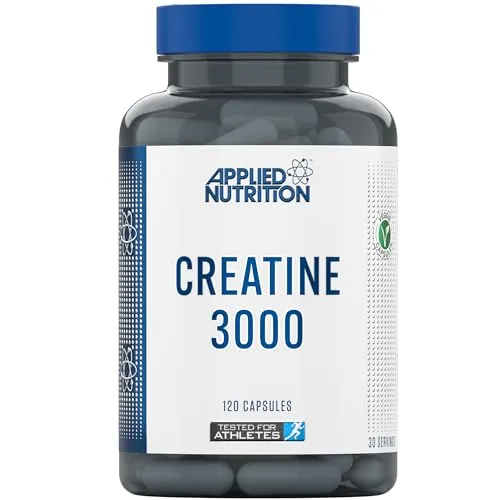 Applied Nutrition Creatine 3000 – Creatin Monohydrat Kapseln 3000 mg pro Dosis (120 Kapseln - 30 Einnahmen)