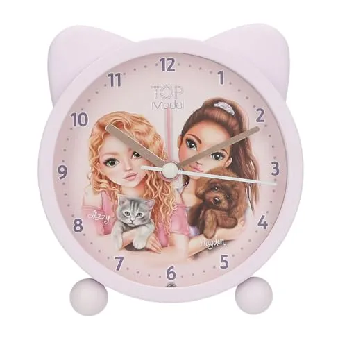 Depesche TOPModel Wecker mit Öhrchen Kitty and Doggy in pink von Depesche