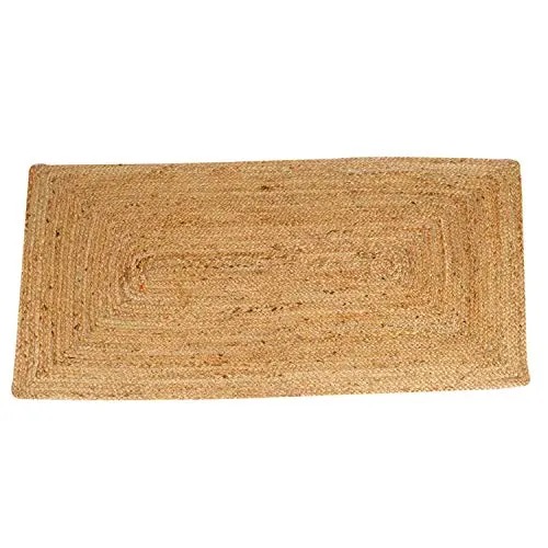 Casa Moro Jute Teppich Esha Natur 60 x 110 cm rechteckig | Teppich-Läufer Beige im Boho-Style aus Naturfaser Jute handgeflochten | Boho Chic Wohn-Deko Wohn-Teppich | MA6006