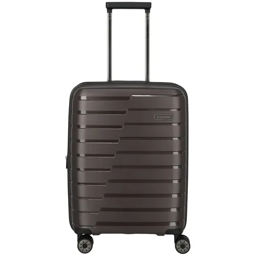 travelite Handgepäck-Trolley Air Base 55 cm - Kaffee - Handgepäck-Koffer mit 4 Rollen, leicht und robust, ideal für Kurzreisen. Aus hochwertigem Polypropylen, ausgestattet mit TSA-Schloss und zusätzlichem Stauraum für optimale Organisation.