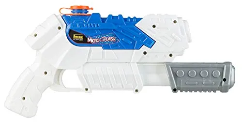 Idena - Wasserblaster Micro-Splash, Wasserpistole für Kinder, mit Pumpfunktion, ca. 28 cm groß, weiß, ideal für den Urlaub, am Strand oder Pool