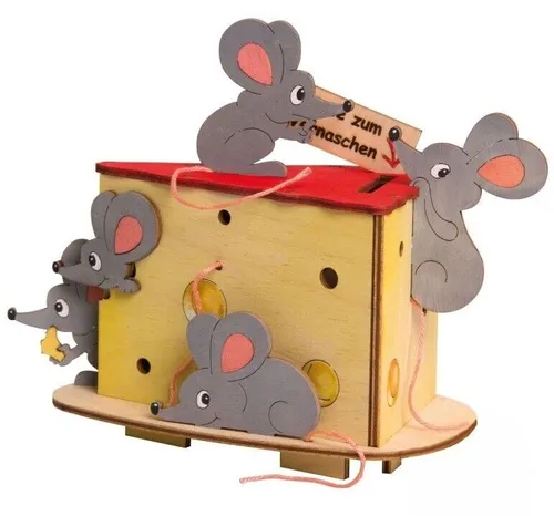 Bastelset Spardose Mäuse Erzgebirge