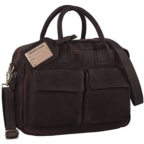 STILORD 'Carlo' Große Umhängetasche aus Leder für 15,6 Zoll Laptops - Messenger-Bag aus echtem Büffel Leder, ideal für Lehrer und Berufstätige. Mit gepolstertem Laptopfach und Organisationsleiste für optimale Ordnung.