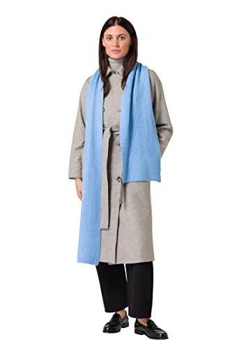 Style & Republic Damen Schal aus 100% Kaschmir - Hellblau - Luxuriöser Damen-Schal aus 100% Kaschmir, weich und warm, ideal für kalte Tage. Moderner Rippstrick in eleganten Farben, Größe 196 x 28 cm.