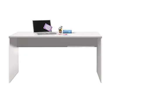 Stella Trading Optimus Schreibtisch breit, Weiß - Geräumiger Schreibtisch mit stabiler Konstruktion und komfortabler Arbeitsfläche. Ideal für Homeoffice oder Büro, erhältlich in verschiedenen Farben für individuelle Gestaltungsmöglichkeiten.