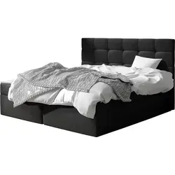 MIRJAN24 Boxspringbett Luanda mit Bettkästen - Betten: Komfortables Boxspringbett mit Bonell-Matratze, Topper und zwei praktischen Bettkästen für zusätzlichen Stauraum.