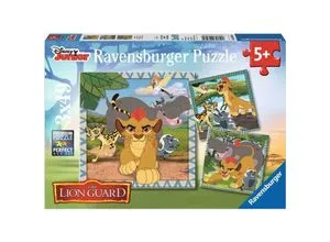 Ravensburger Puzzle - Lion Guard, 3x49 Teile - Entdecken Sie den Puzzlespaß mit dem Ravensburger Lion Guard Puzzle! Drei Puzzles mit 49 Teilen fördern Geduld und Konzentration und bieten kindgerechte Motive aus dem König der Löwen. Ideal für kreative Stunden ab 5 Jahren!