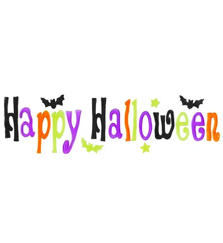 Happy Halloween Gel Fensterbild 50cm Fensterdeko Halloweendeko bunt