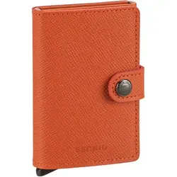 SECRID Miniwallet Crisple - Pumpkin - Unisex Portemonnaie aus europäischer Rinderhaut mit schmutzabweisender Oberfläche. Bietet Platz für bis zu 6 Karten und schützt vor unerwünschter Mobilkommunikation.