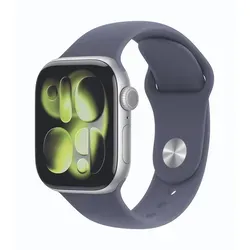 Apple Watch Series 11 GPS + Cellular 42mm - Silver Aluminium mit lila Sport Band - Smartwatch mit Hypertonie-Erkennung und Schlafindex für optimale Gesundheitsüberwachung.