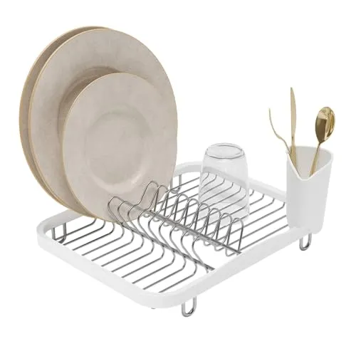SINKIN Dish Rack WHT/NKL