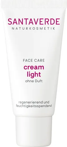 Santaverde Aloe Vera Creme Light ohne Duft - Ganzkörperpflege mit reinem Aloe Vera Saft, der intensiv Feuchtigkeit spendet und die Haut geschmeidig hält. Ideal für normale und fettige Haut.