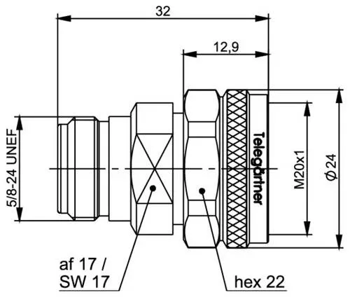 Telegärtner N-Adapter 100024190 - 1 Stück - Vielseitiger HF-Adapter für optimale Signalübertragung. Ideal für verschiedene Anwendungen, kompakt und sofort einsatzbereit. Perfekt für Innen- und Außenanwendungen.