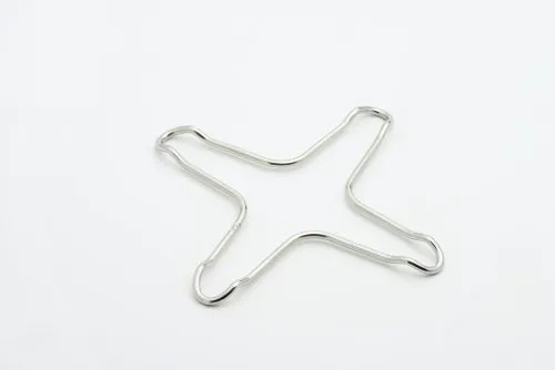 Weis Gasherd-Kreuz, Edelstahl, Silber, 12.5 x 12.5 x 1 cm