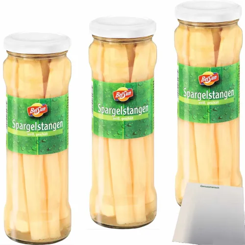 BelSun Spargelstangen 3er Pack 3x370ml Glas usy Block