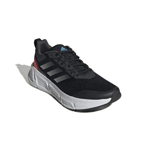 adidas Questar Laufschuhe für Herren - Schwarz/Grau/Silber, Größe 42 2/3 (9) - Laufschuhe mit Recycling-Anteil, gepolstert für sicheren Sitz und flexible Dämpfung. Ideal für umweltbewusste Sportler, die Wert auf Komfort legen.