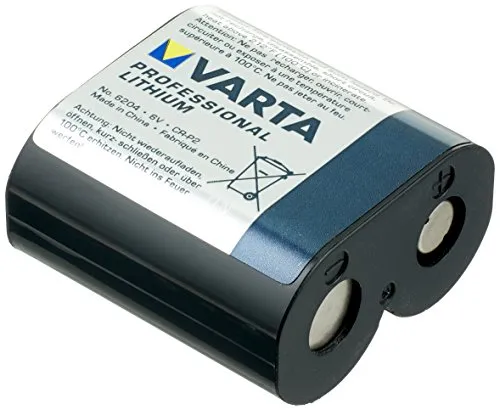 Varta CR-P2 Lithium-Batterie, prismatisch, 6 V, Schwarz